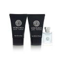 [送料無料] ヴェルサーチ versace pour homme set: eau de toilette 5ml + hair & body shampoo 25ml + after shave balm 25ml 3pcs [楽天海外直送]