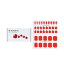 [̵]mavenir nail sticker (red) - # red sangria pedi 36pcs[ŷľ]