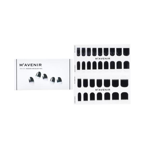 []mavenir nail sticker (black) - # modern and black nail 32pcs[yVCO]