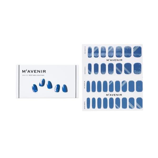 []mavenir nail sticker (blue) - # deep shell blue nail 32pcs[yVCO]