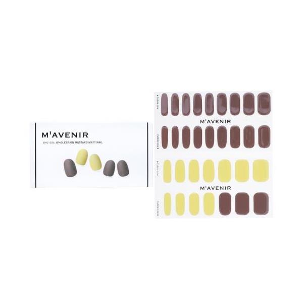 mavenir nail sticker (assorted colour) - # wholegrain mustard matt nail 32pcs