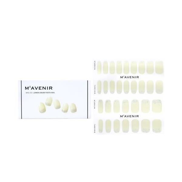 []mavenir nail sticker (white) - # lemon cream fiesta nail 32pcs[yVCO]