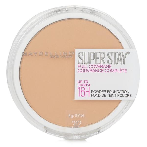 メイベリン super stay full coverage powder foundation - # 312 golden 6g