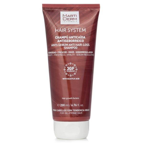 送料無料 マルティダーム hair system anti-sebum anti hair-loss shampoo with (for oil-prone hair) 200ml 楽天海外直送