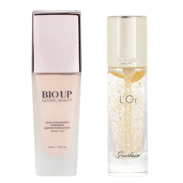 送料無料 ゲラン lor radiance concentrate with pure gold makeup bio up rose collagen intensive serum foundation spf50 30ml 2pcs 楽天海外直送