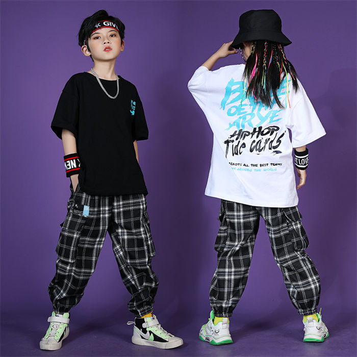 ダンス衣装 キッズ 男の子 女の子 子供 ジャズダンス 半袖Tシャツ ヒップホップ モダンダンス レッスンウェア ダンスレッスン ステージ衣装 かっこい 衣装セット 上下セット レッスン着 プロダンサー仕様 演出服 ダンス大会 舞台衣装 ゆったりファッション 子供服 お洒落