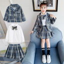 子供スーツ 3点セット スクール制服 長袖 上下セット 入学式 スーツ 女の子 子供服 女子制服 スクール制服 JK制服 学生服 小学校 子供 ジュニア コスプレ衣装 可愛い 女子高生 JK服 学園祭 卒業式 スーツ