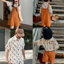 親子ペア アロハシャツ レディース メンズ アロハシャツ 半ズボン サロペット 子供 女の子 男の子 ショートパンツ 親子 ペアルック 家族ペアルック カップルお揃い 花柄シャツ 夏 親子コーデ 半袖 海 ビーチ 旅行 ゆったり 韓国ファッション