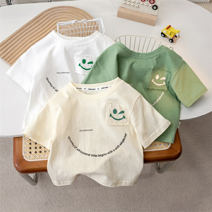 半袖Tシャツ 子供服 キッズ ベビー tシャツ 男の子 女の子 トップス 夏 無地 キッズTシャツクルーネック 80cm 90cm 100cm 110cm 120cm 130cmのサムネイル