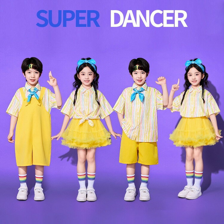 子供服 夏 女の子 男の子 子供 セットアップ 上下セット ダンス衣装 総柄 ストライプ柄 半袖シャツ 半袖 ショートパンツ サロペットパンツ チュールスカート ショートスカート かわいい コスチューム ステージ衣装 ダンスウエア イベント衣装 舞台衣装 演出服 団体服100-180