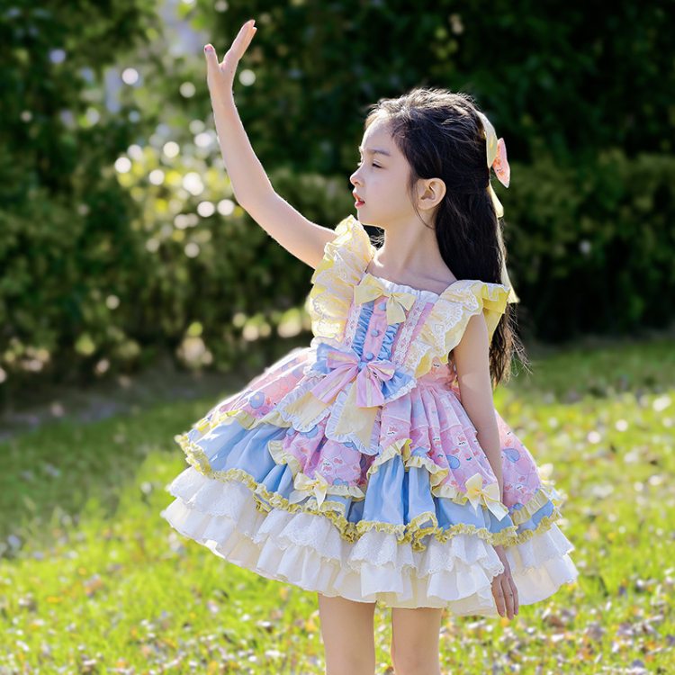 乐天商城 - 子供ドレス ロリータワンピース 女の子 プリンセス ワンピース 子供服 コスプレ ハロウイン 可愛い お姫様ドレス ジュニア 森ガール ノースリーブ ワンピース 子ども コスチューム 学園風 発表会 誕生日 演奏会 ピアノ 舞台ステージ演出衣装