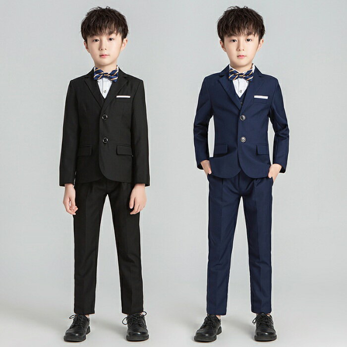 Rakuten - 卒業式 スーツ 男の子 フォーマルスーツ セットアップ 子供服 キッズ こども 子どもスーツ 5点セット 4点セット 黒 紺 ジャケット ワイシャツ ベスト パンツ 蝶ネクタイ 子供スーツ ベビー服 七五三 卒業式 入学式 入園式 卒園式 発表会 演奏会 結婚式 お受験