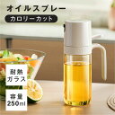 オイルスプレー 耐熱ガラス 霧吹き 油 オイルボトル 250ml 極細のミスト 油ポット オイルスプレーボトル 料理用 油さし 透明 スプレー ガラス 食用油 漏れ防止 キッチン用具 液だれしない キャンプ 調味料入れ