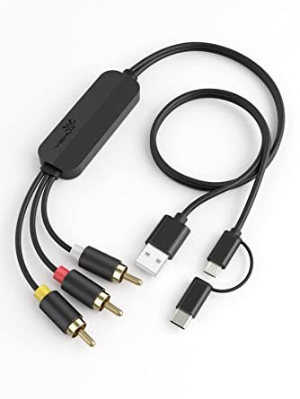 USB C to RCA変換ケーブル3RCA/AV 変換ケ