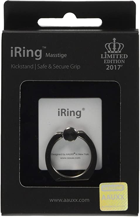 正規輸入品 iRing Limited Edition 限定版 オークス スマホグリップ スタンド ゴールドシャフト/パールホワイト スマホ タブレット用 落下防止 UMS-IRLEG01PW