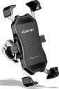 Airiar(アイリア) 自転車 スマホホルダー 防水 スマホ 携帯 ホルダー バイク 充電 なし クイックホールド (Black) / kaedear ( カエディア ) スマホホルダー AR-M11C