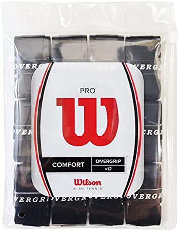 Wilson(EC\) ejX oh~g Obve[v PRO OVERGRIP(vI[o[Obv) 12 ubN WRZ4022BK EB\