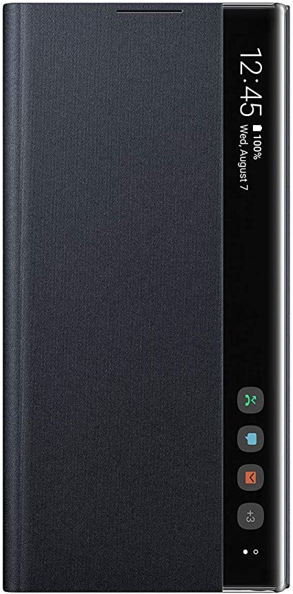 Galaxy Note10 Clear View Cover/ブラック Galaxy純正 国内正規品 EF-ZN975CBEGJP