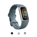 フィットビット スマートウォッチ メンズ Suica対応 Fitbit Charge 5 トラッカー スチールブルー/プラチナ 最大7日間のバッテリーライフ/GPS搭載/スマートウォッチ