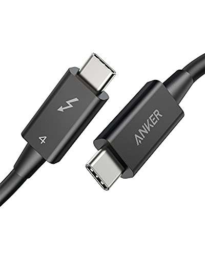 Anker USB-C USB-C Thunderbolt 4 100W P[u 0.7m ubN 100Wo 8KΉ 40 Gbps f[^] MacBook Air Pro iPad Pro/Air Ή