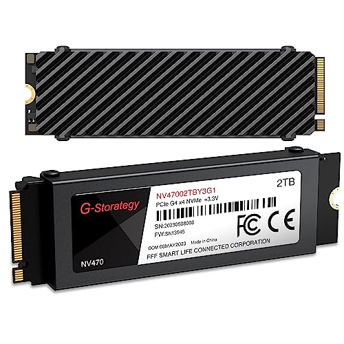 G-Storategy SSD 2TB M.2 q[gVN t V^PS5 PS5 mF g\ Gen4 4 NVMe 2280 3D NAND {[J[ Ǎ:7450MB/s :6750MB/s FFF 5Nۏ NV4700