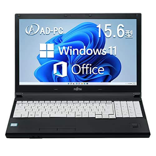 整備済み品 富士通ノートパソコン A577 Win 11Pro/MS Office HB 2019搭載/15.6型/テンキー/Corei5-7200U 2.5GHzメモリー8GB/SSD:256GB/DVD/USB3.0/HDMI/Bluetooth