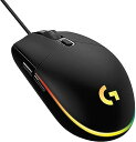 Logitech G ゲーミングマウス 有線 G102 LIGHTSYNC RGB 6個プログラムボタン 85g軽量 G102-BK Logitech G102 IC PRODIGY 後継機 海外モデル