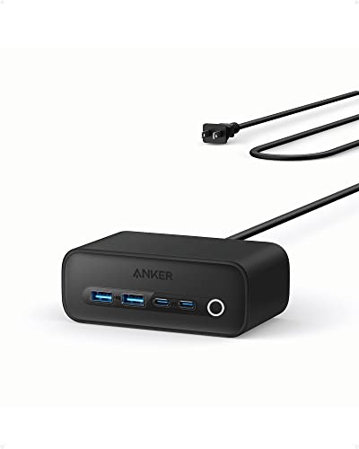 Anker 525 Charging Station (USB^bv d^bv AC 3 USB-C 2|[g USB-A 2|[g R[h 1.5m)