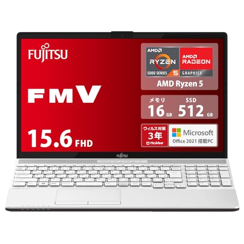  xm m[gp\R FMV LIFEBOOK WAA/J1 (MS Office 2021/Win 11/15.6^/AMD Ryzen 5/16GB/SSD 512GB/X[p[}`hCu) AHV[Y FMVWJ1AA53_AZ