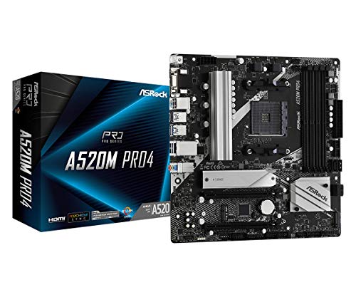 特殊:B08G22JFHGコード:4710483932076ブランド:ASRock規格：A520M PRO4商品カラー: Micro ATXサイズ情報:A520M Pro4商品サイズ: 高さ3、幅24、奥行き24商品重量:997.9この商品についてメモリタイプ:DDR4AMD Ryzenシリーズ対応Ryzen 4000シリーズ「Renoir」サポートSocket タイプ:AM4第3世代Ryzen(Zen2)以降のみサポート› もっと見るブランドASRockCPUソケットSocket AM4対応デバイスパソコンRAMメモリ技術DDR4対応プロセッサAMD Ryzen 第3世代, AMD Ryzen 3000シリーズこの商品についてメモリタイプ:DDR4AMD Ryzenシリーズ対応Ryzen 4000シリーズ「Renoir」サポートSocket タイプ:AM4第3世代Ryzen(Zen2)以降のみサポート› もっと見る発送サイズ: 高さ28、幅26.3、奥行き6発送重量:1130 Socket AM4　 第3世代Ryzen Zen2 以降のみサポート チップセット AMD A520 フォームファクター MicroATX メモリ仕様 4xDDR4 メモリ仕様 4600+(OC) / 4533(OC) / 4466(OC) / 4400(OC) / 4333(OC) / 4333(OC) / 4266(OC) / 4200(OC) / 4133(OC) / 4000(OC) / 3866(OC) / 3800(OC) / 3733(OC) / 3600(OC) / 3466(OC) / 3200 / 2933 / 2667 / 2400 / 2133 ECC & non-ECC, un-buffered memory 電源Phase 6+2 GPU機能 - グラフィック出力 HDMI, D-Sub, DP PCIE X16 2 PCIe 3.0 x16 PCIEX4 - PCIE X1 - PCI - OC - SLI - CrossFire - サウンド機能 7.1 CH HD Audio (Realtek 1200 + Nahimic Audio + ELNA Audio) USB2.0 F*4,R*2 USB3.2 Gen1(USB3.0) 5Gb/s 10 (5 Rear, 1 Rear Type-C,4 Front) USB3.2 Gen2 / Thunderbolt3 10Gb/s - USB 3.2 Gen2 x2 Type-C 20Gb/s - SATA3 4 M.2(Urtra M.2) 1UltraM.2(PCIeGen3x4),1M.2 For WiFi (PCIe mode only) 無線LAN - LAN GbE*1 Realtek LED ASRockRGBLED