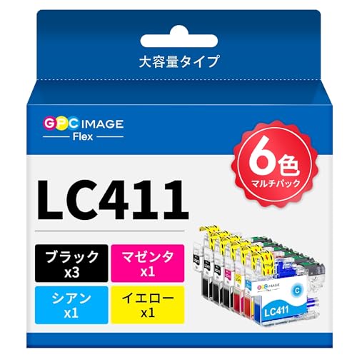 NO.A8/A9åֹ LC411 LC411-4PK ֥饶   LC411 4å + LC411BK 2  brother б 󥯥ȥå LC411 LC411BK J926N J904N J739DN J9