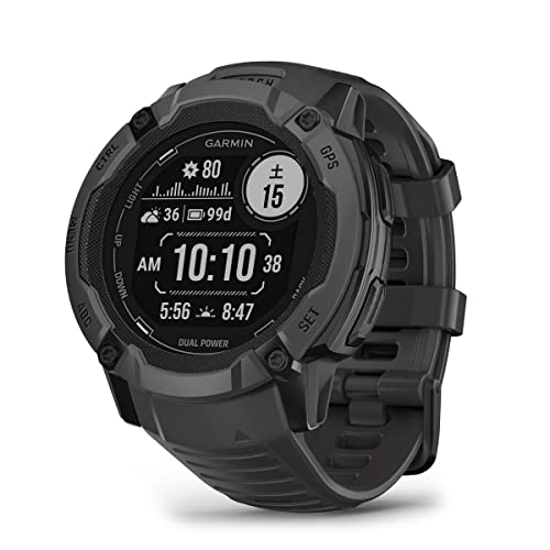 ガーミン(GARMIN) Instinct 2X Dual Power Graphite タフネスGPSスマートウォッチ Suica対応 防水 防塵 耐熱 ストレス値 心拍数 登山 日本正規品