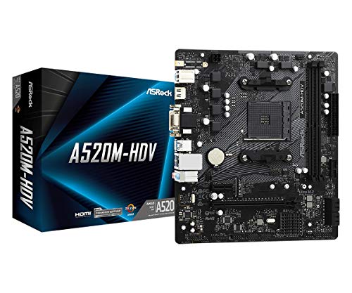 ASRock AMD Ryzen 3000/4000V[Y(Soket AM4)Ή A520`bvZbg Micro ATX }U[{[h K㗝Xi A520M-HDV