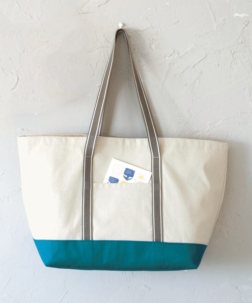 【型紙】 (カット済 パターン)BT039 定番トートバッグ【お気に入りの布で作る かんたん便利な布バッグ】 (FREE) / 縫い代付き・実物大・ピリピリ離してすぐ裁断！ ( 型紙 パターン ハンドメイドカンパニー )