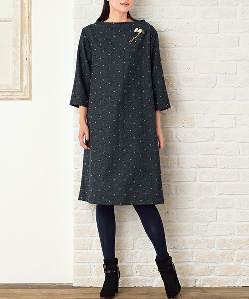 【楽天ランキング受賞 / レビュー特典！(商品ごと◎)】 型紙 パターン カット済 BT364 ボトルネックワンピース (7号 9号 11号 13号) / 縫い代付き・実物大・ピリピリ離してすぐ裁断！