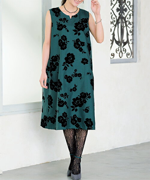 【楽天ランキング受賞】 型紙 パターン カット済 BT385 ノースリーブのスラッシュあきワンピース (7号 9号 11号 13号) / 縫い代付き・実物大・ピリピリ離してすぐ裁断！