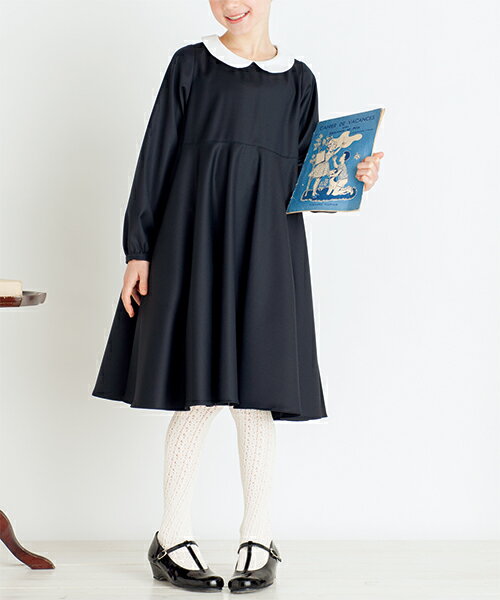 【楽天ランキング受賞 / レビュー特典！(商品ごと◎)】 型紙 パターン カット済 BT502 丸衿フレアワンピース (100 110 120 130) / 縫い代付き・実物大・ピリピリ離してすぐ裁断！ 3