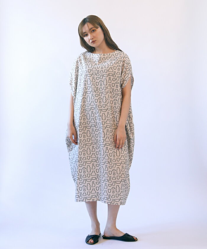 【楽天ランキング受賞 / レビュー特典！(商品ごと◎)】 型紙 パターン カット済 GP001 エッグワンピース (S M L) / 縫い代付き・実物大・ピリピリ離してすぐ裁断！