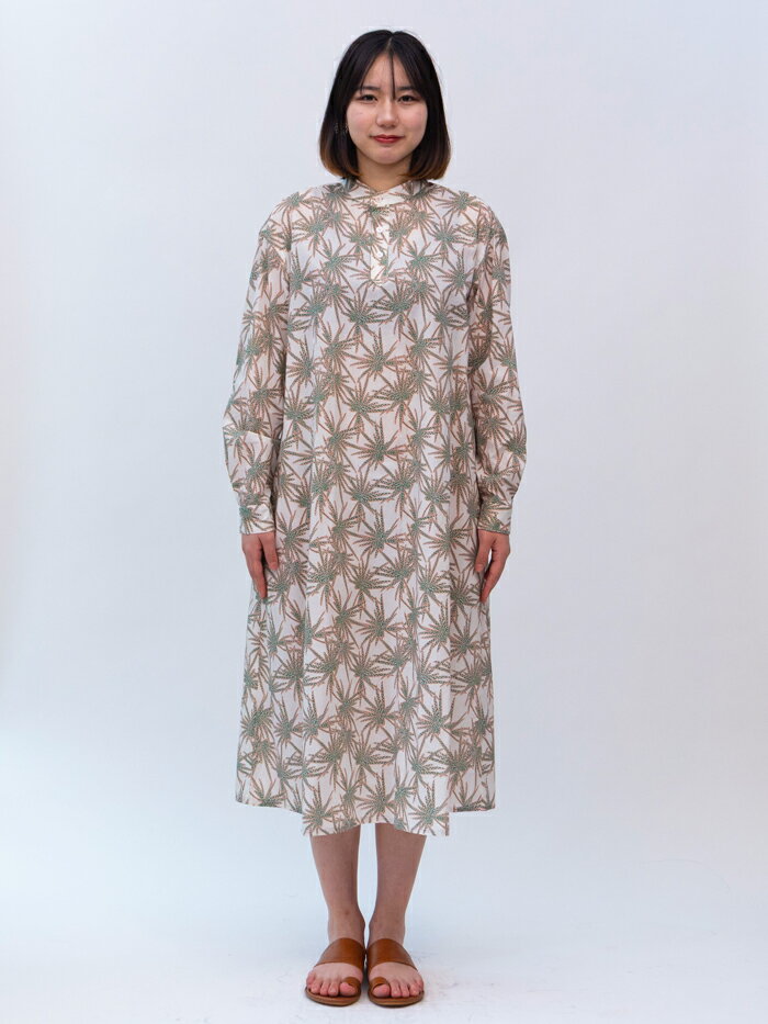 【楽天ランキング受賞 / レビュー特典！(商品ごと◎)】 型紙 パターン カット済 GP011 ハーフボタンワンピース (S/M/L) / 縫い代付き・実物大・ピリピリ離してすぐ裁断！