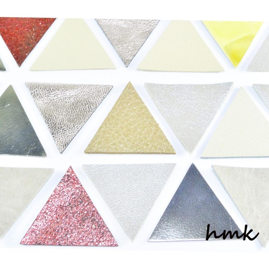 レザーパーツ 三角形 トライアングル 4.0cm 10枚入り ゴールドシルバーMIX アソートセット