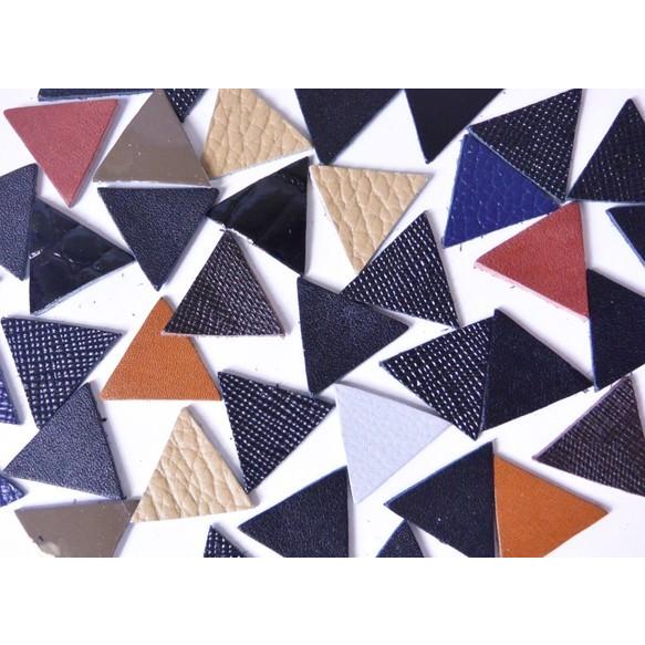 レザーパーツ 三角形、トライアングル 2.0cm ベーシックカラー 10枚入り アソートSET ハンドメイド ハンドクラフト