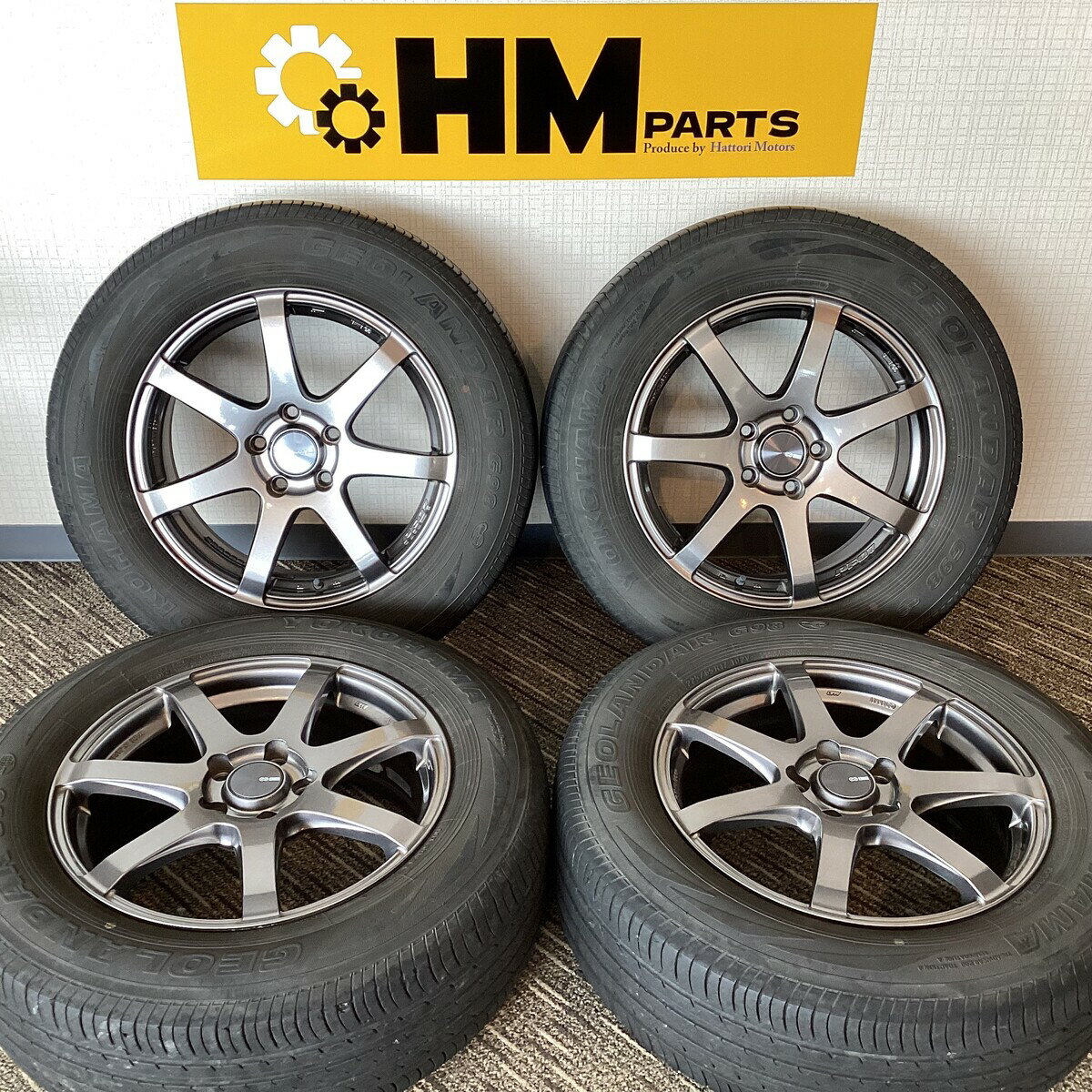 【中古】 ENKEI PF07 17インチ 7J +48 5H PCD114.3 中古タイヤ 225/65R17