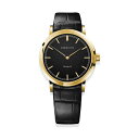 【正規品/最短即日発送】コーニッシュ 腕時計 メンズ レディース Heritage 36mm ヘリテージ ゴールド ブラックセラミックダイヤル レザーベルト C...