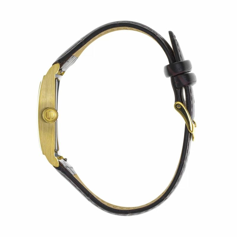 正規品 LIP リップ 腕時計 メンズ Churchill T24 チャーチル ゴールド ブラウンレザーベルト クロコダイル 671928