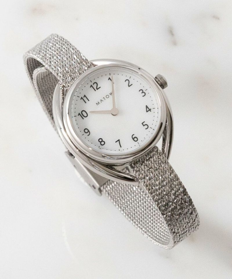 【最短即日発送】マトウ / MATOW【ソーラー腕時計 / 日本製】四季 / Shiki - [ラウンド / シルバー / メッシュ / 銀花] - mw001001gk2ssのサムネイル