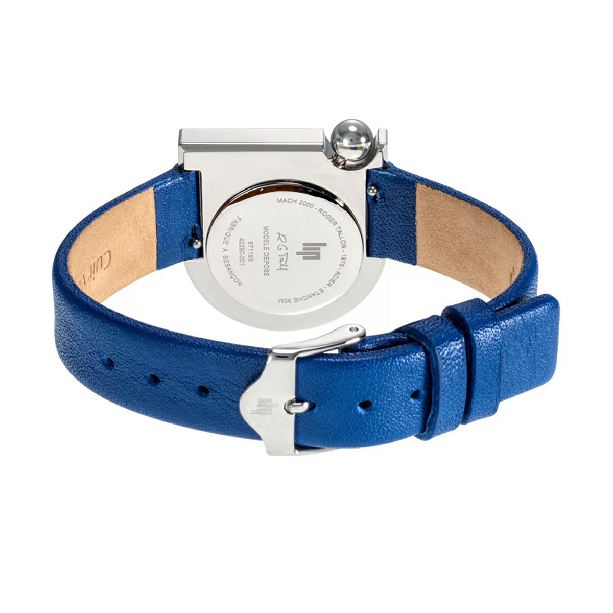 正規品 LIP リップ 腕時計 メンズ レディース Mach 2000 マッハ ミニ シルバー ブルー レザーベルト 671195