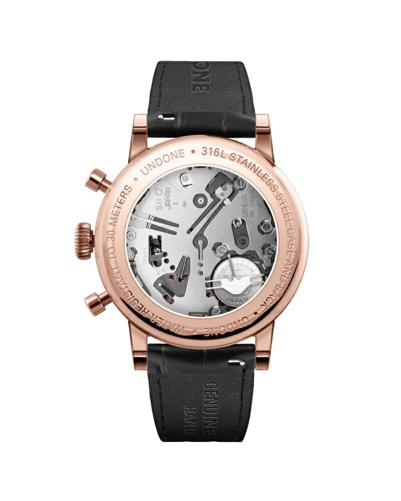正規品 UNDONE アンダーン 腕時計 メンズ Urban アーバン ミスティークネプチューン ローズゴールド／グリーン レザーベルト URB-MST-NEP-RG