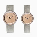 正規品 VEJRHOJ ヴェアホイ ベアホイ 木製腕時計 ペアウォッチ メンズ レディース The MAPLE 40mm&34mm メープル シルバーメッシュベルト VW-4013-3432