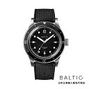 楽天H°M’S” WatchStoreバルチック BALTIC WATCHES アクアスカーフ ブラックシルバー ブラックトロピックラバーベルト メンズ 男性用 腕時計