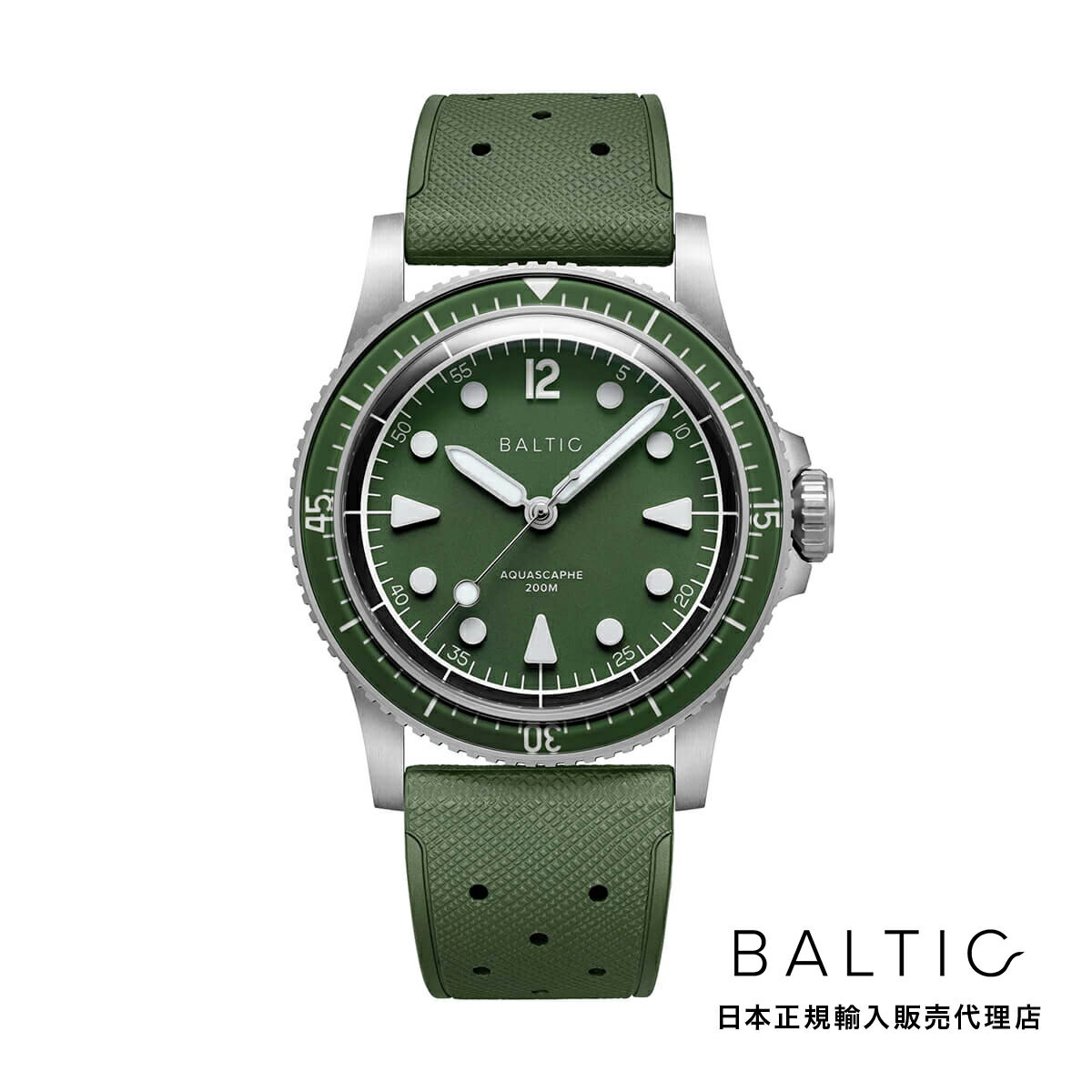 BALTIC WATCHES / バルチック アクアスケープ Aquascaphe MK2 Green 37mm ラバーストラップ